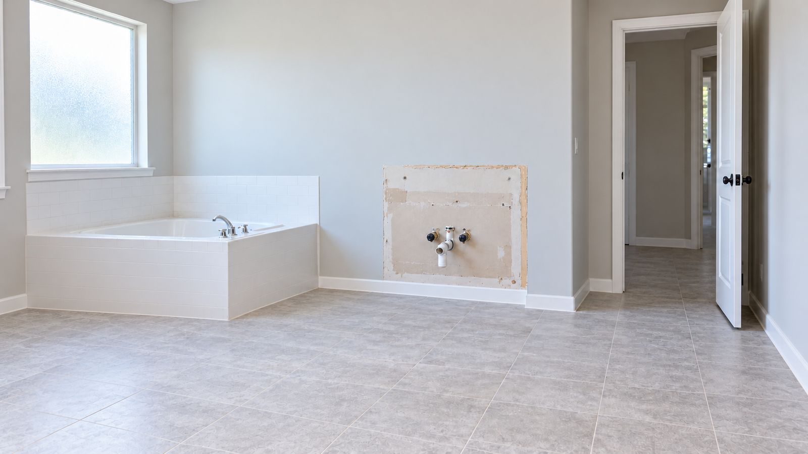 Illustration: bathroom, cleared space after a pickup