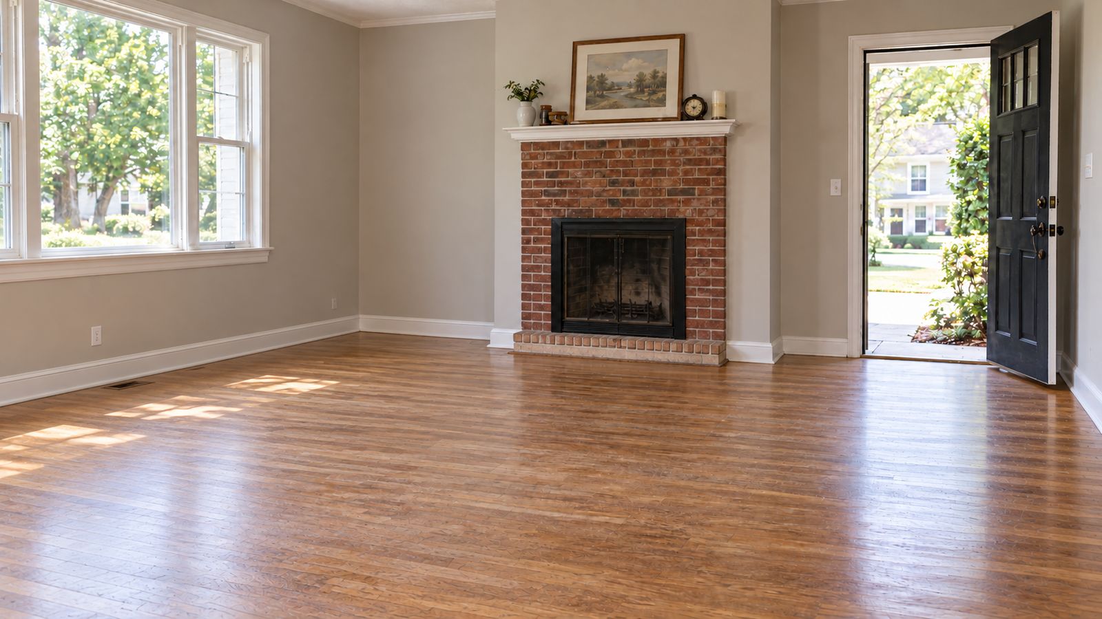 Illustration: living room, cleared space after a pickup